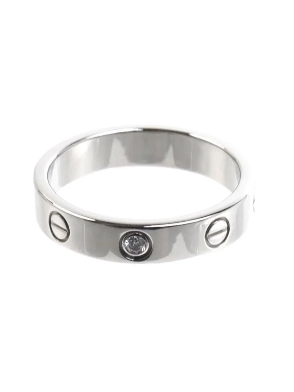 Cartier 18k White Gold Mini Love Diamond Ring